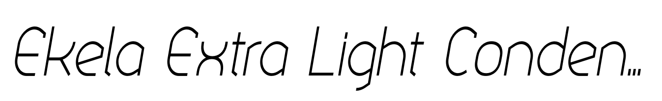 Ekela Extra Light Condensed Italic